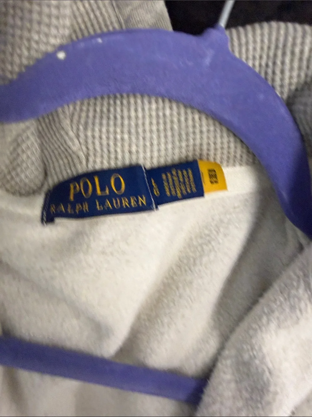 Ralph Lauren Heather Gray Full-Zip Hoodie with Polo Logo
